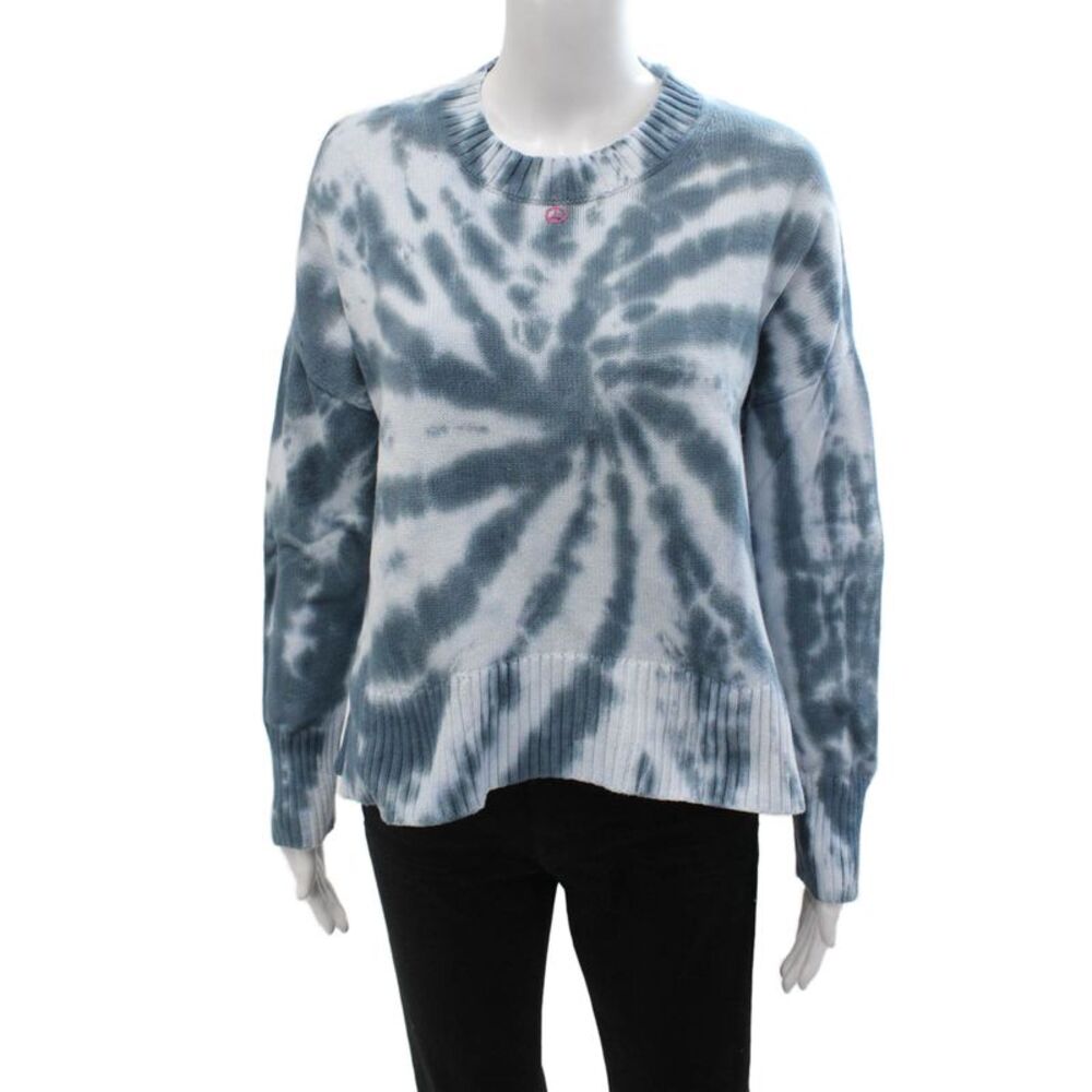 Daily/Ritual Unisex Pullover Blue Cotton Crewneck Long Sleeve 90s Size M